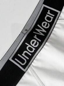 Conjunto de 5 piezas de boxers triangulares con impresión de letra para hombre - Multicolor - Ver 4