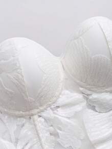 SHEIN Unity Einfaches, trägerloses Top für Damen, Einfarbig