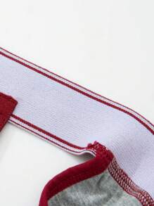 Men's Sexy Red Pouch Double G-String Thong Underwear - Red - View 5