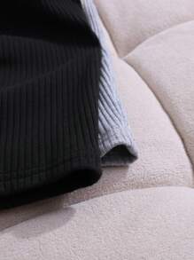 SHEIN 2 peças Vestido de Tubinho de Cor Sólida de Malha para Adolescentes com Almofada de Peito Removível