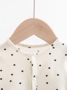 Cozy Pixies Baby Boy Rainbow Pattern Knitted Soft Round Neck Long Sleeve Footed Jumpsuit Set - Multicolor - View 6