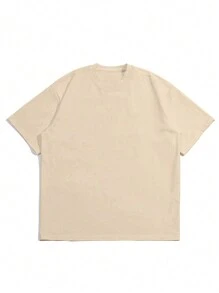 Simple Studio | Men's Planet Print Casual Loose Fit Short Sleeve T-Shirt - Apricot - View 3