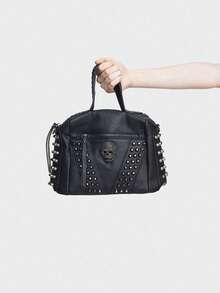 ROMWE Dark Gothic Handbag Skull Shoulder Bag