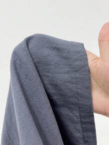 SHEIN EZwear Women's Summer Casual Concert Textured Pleated Short Sleeve Shirts