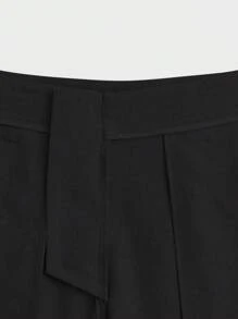 Manfinity VCAY 易護理男士編織亞麻商務西褲 - 黑色 - 查看 6