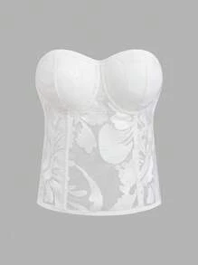 SHEIN Unity Einfaches, trägerloses Top für Damen, Einfarbig