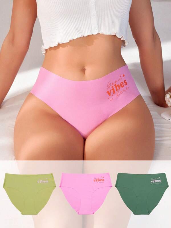 SHEIN Women's Printed Simple Everyday Triangle Panties