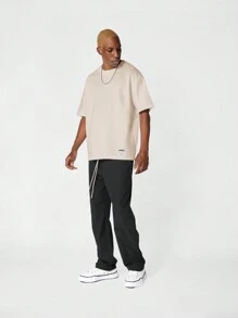 SUMWON Regular Fit Short Sleeve Premium Heavyweight Essential Tee - Khaki - View 3