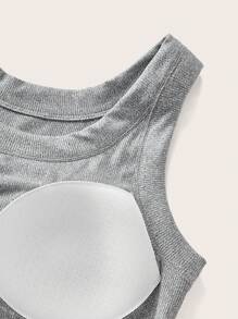 SHEIN Essnce Women's 2pcs Value Pack Ribbed Thickened Bra Camisole Sleeveless Top, Wear As Inner Or Outerwear Solid Color Posture Correcting Camisole