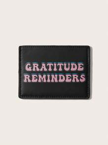 Atosha Artist 复古街头时尚便携字母印花薄卡片夹适合日常使用