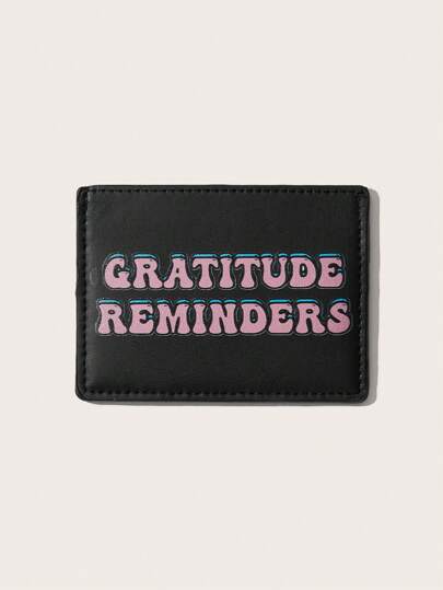 Atosha Artist 复古街头时尚便携字母印花薄卡片夹适合日常使用