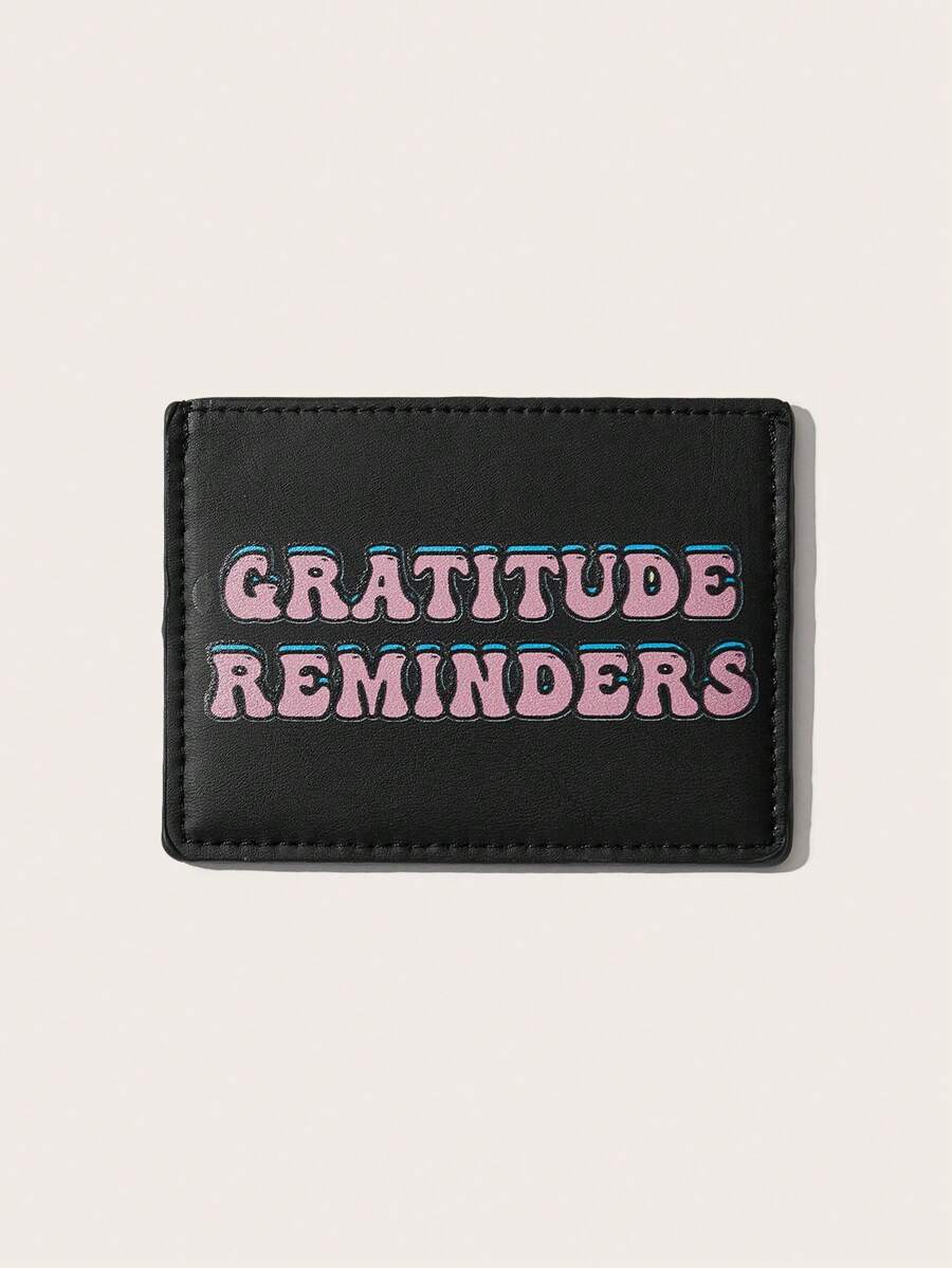 Atosha Artist 复古街头时尚便携字母印花薄卡片夹适合日常使用