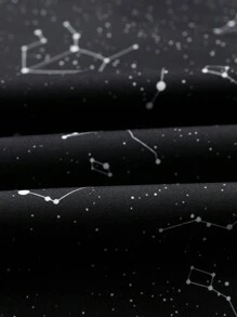 Manfinity EMRG Men's Simple Printed Zipper Long Sleeve Jacket Coat - Black - View 3