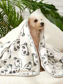 PETSIN 1pc Cartoon Panda Pattern Pet Blanket - Multicolor - View 8