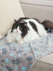 PETSIN 1pc Cartoon Spaceship Printed Pet Blanket - Multicolor - View 3