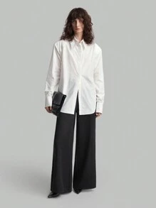 Ontre Camisa blanca de algodón para mujer, de vuelta al colegio en otoño - Blanco - Ver 5