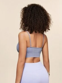 Easithlete Seamless Solid High Stretch Sports Bra