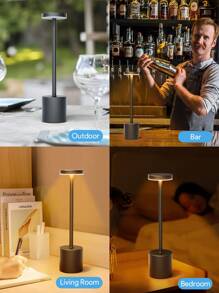 Teckwe LED Desk Lamp,Vintage LED Desk Lamp,Rechargeable Touch Sensor Light,USB Rechargeable Wireless Night Light,Decoration For Restaurant Hotel Bedroom