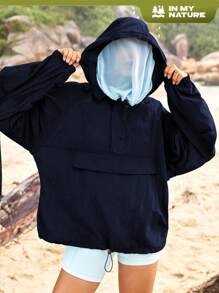 In My Nature Ladies' Plain And Simple Everyday Outdoor Jacket, Regular Fit - Navy Blue - View 8