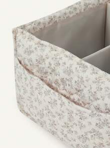 Cozy Pixies 1pc Portable Multifunctional Mummy Bag, Can Be Used As Baby Room Organizer, Diaper & Tissue Holder, Floral Storage Basket Love Valentine