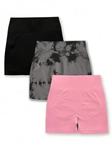 Damen nahtlose, hochdehnbare Sport-Shorts, simpler Stil für den täglichen Gebrauch, Damen Sweat-Shorts, Gym-Shorts, Biker-Shorts
