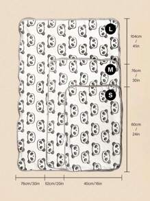 PETSIN 1pc Cartoon Panda Pattern Pet Blanket - Multicolor - View 4