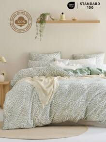 2/3pcs [100% Cotton]Supersoft Reversible Floral Print Duvet Cover Bedding Set, Vacay Style Lightweight Cloud-Like Feel Bedding, Wrinkle-Resistant, Shrink-Resistant, Duvet Cover*1 Pillowcase*1/2 - Multicolor - View 1