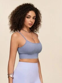 Easithlete Seamless Solid High Stretch Sports Bra