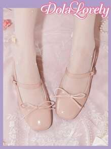 Dola Lovely Giày Cao Gót Nữ Màu Trắng Dễ Thương Ngọt Ngào Công Chúa Gothic Giày Cao Gót Cho Bé Gái Sinh Viên Giày - Màu be - Xem 2