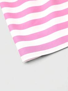 EMERY ROSE Vestido maxi a rayas con recogido en el pecho y tirantes para mujer, atuendo de vacaciones y playa - Rosa - Ver 3