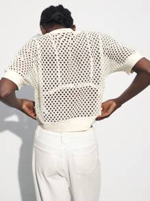 Maija Blusa abierta de punto con botones en la parte delantera