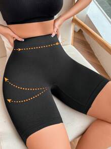 Wedaily Women's Seamless Tummy Control Waist Cincher Shapewear Leggings Set Of 5 - Black - View 6