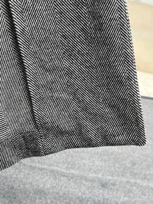Slaydiva Blazer casual grande taille pour femmes, couleurs bloquées, grille, robuste - Gris - Voir 11