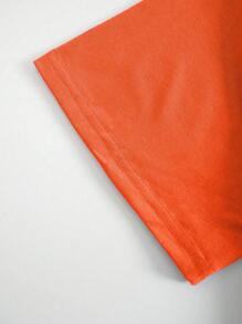 SHEIN Plus Size 2024 New Fashion Women's Leopard Print T-Shirt Graphic Cheetah Print Tees Women Tops, For Summer - Orange - View 5