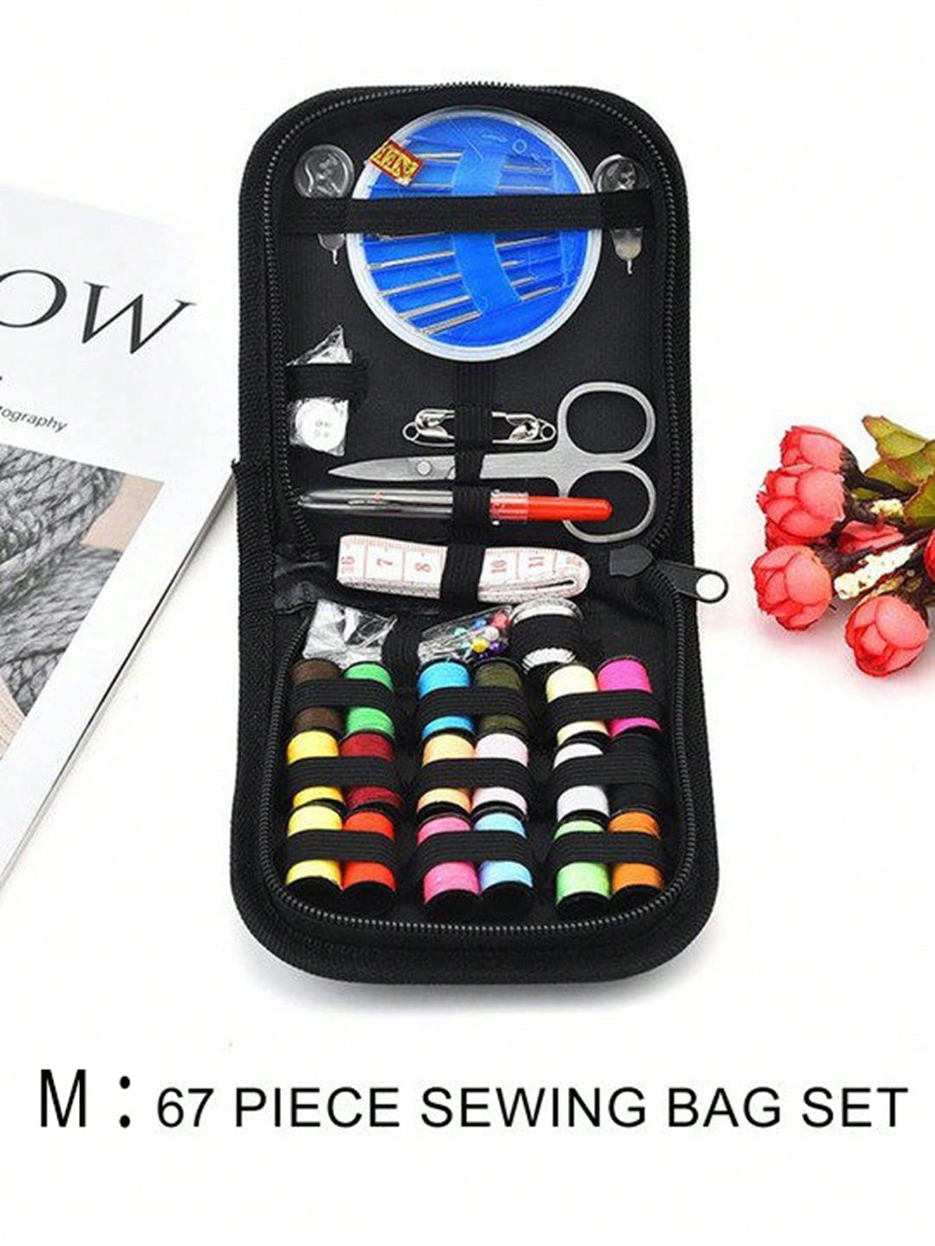 طقم الخياطة المحمول متعدد الأدوات، مجموعة أدوات خي...