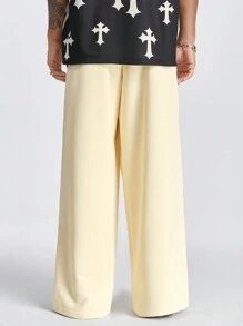 Manfinity VCAY Men's Loose Straight Knitted Long Underwear - Apricot - View 3