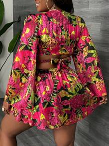 Slaydiva Vacation Leisure - Printed Plus Size Holiday Dress
