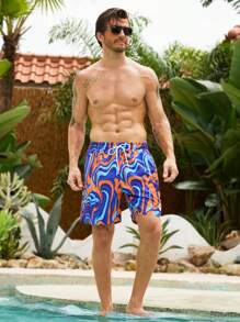Surfspeed Men's Random Printed Swim Trunks (Random Cut Print) - Multicolor - View 6