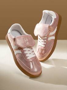 CUCCOO EASI 2024 New Spring Autumn Pink German Language Training Style Women's Shoes, Casual Platform Sneakers, Sport Shoes Fall Tainers