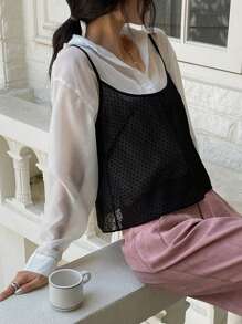 DAZY Solid Cami Top Without Blouse