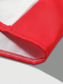 Manfinity EMRG 超大号衬衫，男士色块图案彩色简约印花短袖街头装复古宽松衬衫，适合送给男朋友的礼物，外出