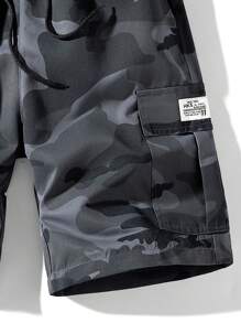 Men's New Summer Camouflage Cargo Shorts, Loose-Fit Casual Knee-Length Shorts