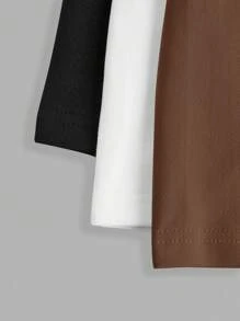 SHEIN EZwear 3pcs Solid Tube Unitard Romper - Multicolor - View 11