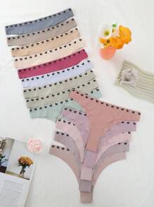 14pcs Women's Seamless Thong Panties Set - Multicolor - View 2