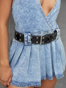 SHEIN SXY حزام نسائي معدني / معدني SXY مناسب للشوارع والأحزاب والحفلات والنوادي الليلية قطعة واحدة