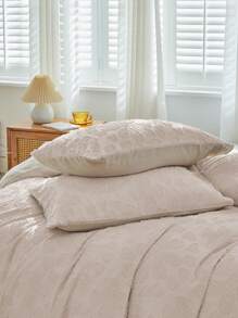 花卉圖案紋理質感被套套裝不附帶內芯 - 米色 - 查看 5