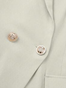 Franclia Apricot Long Sleeve Lapel Lady Suit Set