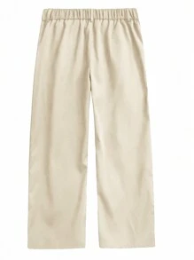 Manfinity Hypemode Pantalones de pierna ancha y plisados para hombre con ajuste holgado de unicolor
