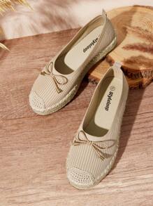 Styleloop 女士纯色简约日常编织平底鞋波西米亚风复古乡村风法式鞋