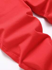 Chillumni Men Solid Pocket Button Skinny Jeans, Men Red Jeans, Red Jeans Men, Men Casual Pants - Red - View 3